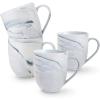 imageStone lain Brighton Porcelain Dish Set 4 Bowls PinkGray