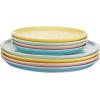 imageStone lain Elena Stoneware Dish Set 4 Bowls PinkBlue  Mint  Pink  Yellow