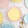 imageStone lain Elena Stoneware Dish Set 4 Bowls PinkYellow
