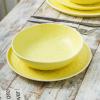 imageStone lain Elena Stoneware Dish Set 4 Bowls PinkYellow