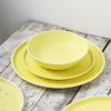 imageStone lain Elena Stoneware Dish Set 4 Bowls PinkYellow