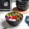 imageStone lain Florian Contemporary Porcelain Bowl Set Modern Gold and WhiteFlorian  Black