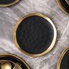 imageStone lain Florian Contemporary Porcelain Bowl Set Modern Gold and WhiteFlorian  Black