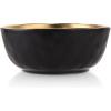 imageStone lain Florian Contemporary Porcelain Bowl Set Modern Gold and WhiteFlorian  Black