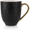 imageStone lain Florian Contemporary Porcelain Bowl Set Modern Gold and WhiteFlorian  Black