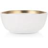 imageStone lain Florian Contemporary Porcelain Bowl Set Modern Gold and WhiteFlorian  White