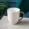 imageStone lain Florian Contemporary Porcelain Bowl Set Modern Gold and WhiteFlorian  White