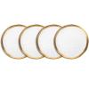 imageStone lain Florian Contemporary Porcelain Bowl Set Modern Gold and WhiteFlorian  White