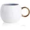 imageStone lain Florian Contemporary Porcelain Bowl Set Modern Gold and WhiteJosephine  Blue