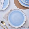 imageStone lain Florian Contemporary Porcelain Bowl Set Modern Gold and WhiteJosephine  Blue