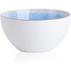 imageStone lain Florian Contemporary Porcelain Bowl Set Modern Gold and WhiteJosephine  Blue