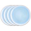 imageStone lain Florian Contemporary Porcelain Bowl Set Modern Gold and WhiteJosephine  Blue