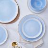 imageStone lain Florian Contemporary Porcelain Bowl Set Modern Gold and WhiteJosephine  Blue