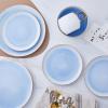 imageStone lain Florian Contemporary Porcelain Bowl Set Modern Gold and WhiteJosephine  Blue
