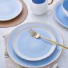 imageStone lain Florian Contemporary Porcelain Bowl Set Modern Gold and WhiteJosephine  Blue