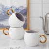 imageStone lain Florian Contemporary Porcelain Bowl Set Modern Gold and WhiteJosephine  Lavender