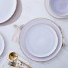 imageStone lain Florian Contemporary Porcelain Bowl Set Modern Gold and WhiteJosephine  Lavender
