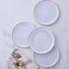 imageStone lain Florian Contemporary Porcelain Bowl Set Modern Gold and WhiteJosephine  Lavender