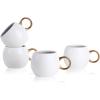 imageStone lain Florian Contemporary Porcelain Bowl Set Modern Gold and WhiteJosephine  Lavender