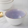 imageStone lain Florian Contemporary Porcelain Bowl Set Modern Gold and WhiteJosephine  Lavender