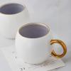 imageStone lain Florian Contemporary Porcelain Bowl Set Modern Gold and WhiteJosephine  Lavender