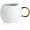 imageStone lain Florian Contemporary Porcelain Bowl Set Modern Gold and WhiteJosephine  Mint