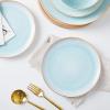 imageStone lain Florian Contemporary Porcelain Bowl Set Modern Gold and WhiteJosephine  Mint