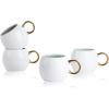 imageStone lain Florian Contemporary Porcelain Bowl Set Modern Gold and WhiteJosephine  Mint