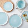 imageStone lain Florian Contemporary Porcelain Bowl Set Modern Gold and WhiteJosephine  Mint