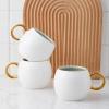 imageStone lain Florian Contemporary Porcelain Bowl Set Modern Gold and WhiteJosephine  Mint