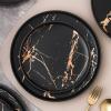 imageStone lain Florian Contemporary Porcelain Bowl Set Modern Gold and WhiteZora  Black