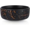 imageStone lain Florian Contemporary Porcelain Bowl Set Modern Gold and WhiteZora  Black