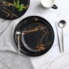 imageStone lain Florian Contemporary Porcelain Bowl Set Modern Gold and WhiteZora  Black