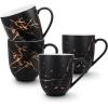 imageStone lain Florian Contemporary Porcelain Bowl Set Modern Gold and WhiteZora  Black