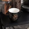 imageStone lain Florian Contemporary Porcelain Bowl Set Modern Gold and WhiteZora  Black