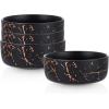 imageStone lain Florian Contemporary Porcelain Bowl Set Modern Gold and WhiteZora  Black