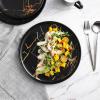imageStone lain Florian Contemporary Porcelain Bowl Set Modern Gold and WhiteZora  Black