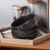 imageStone lain Florian Contemporary Porcelain Bowl Set Modern Gold and WhiteZora  Black