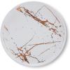 imageStone lain Florian Contemporary Porcelain Bowl Set Modern Gold and WhiteZora  White