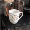 imageStone lain Florian Contemporary Porcelain Bowl Set Modern Gold and WhiteZora  White