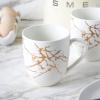 imageStone lain Florian Contemporary Porcelain Bowl Set Modern Gold and WhiteZora  White