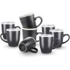 imageStone lain Serenity Stoneware Dish Set 4 Bowls Dark Gray and CreamDark Gray and Cream