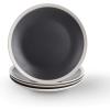 imageStone lain Serenity Stoneware Dish Set 4 Bowls Dark Gray and CreamDark Gray and Cream