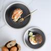 imageStone lain Serenity Stoneware Dish Set 4 Bowls Dark Gray and CreamDark Gray and Cream