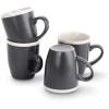 imageStone lain Serenity Stoneware Dish Set 4 Bowls Dark Gray and CreamDark Gray and Cream