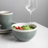 imageStone lain Serenity Stoneware Dish Set 4 Bowls Dark Gray and CreamGreen and Cream