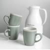 imageStone lain Serenity Stoneware Dish Set 4 Bowls Dark Gray and CreamGreen and Cream