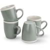 imageStone lain Serenity Stoneware Dish Set 4 Bowls Dark Gray and CreamGreen and Cream