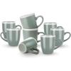 imageStone lain Serenity Stoneware Dish Set 4 Bowls Dark Gray and CreamGreen and Cream