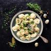 imageStone lain Serenity Stoneware Dish Set 4 Bowls Dark Gray and CreamGreen and Cream
